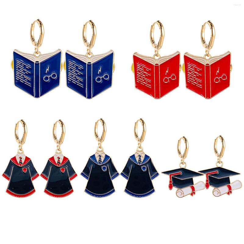 

Dangle Earrings Graduation Bachelor Hat Academic Dress Books Earring For Women Necklace Jewelry Making Handmade Pendant