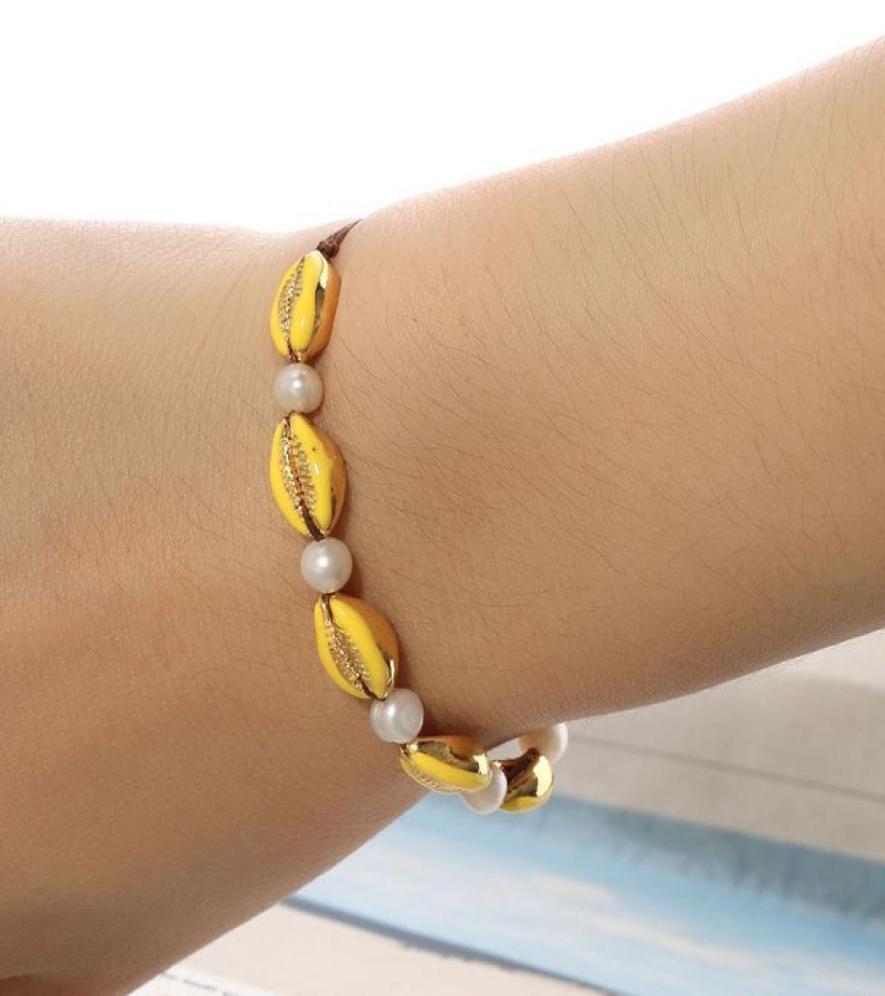 

Kelitch Shell Pearl Bracelets Women Strand Charm Friends Gift Beach Boho Fashion Bracelet Anime Kpop1223822