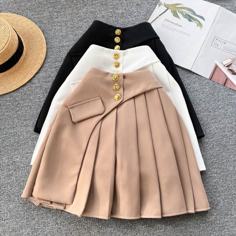 

Skirts 2023 Y2k Harajuku Fashion Pleated Skirt Women Summer High Waist Solid White Black Short Kawaii Casual Sexy Mini