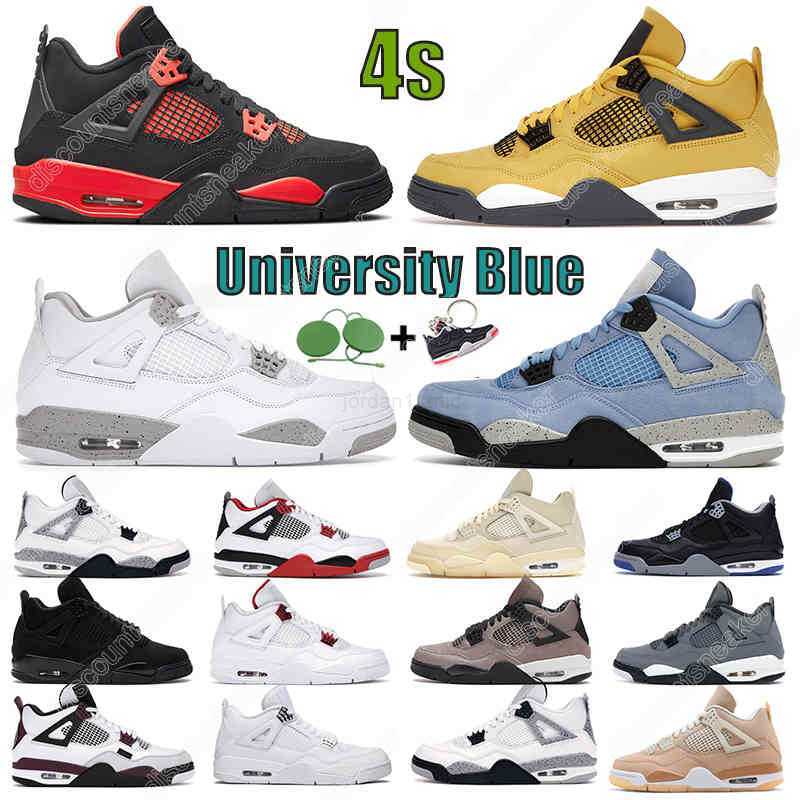 

36-45 mens basketball 4s shoes Shimmer Military University Metallic Red Thunder Motorsports Cool Grey Black Purple Toro Bravo men women, #12