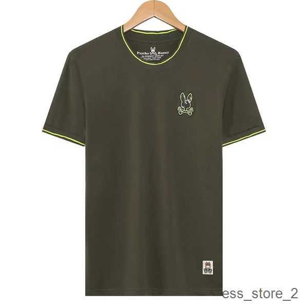 

Psycho Bunny Free Transportation Men t Shirt Classic Chest Small Skeleton Rabbit American Street Fashion Brand s 10 ZFRH
