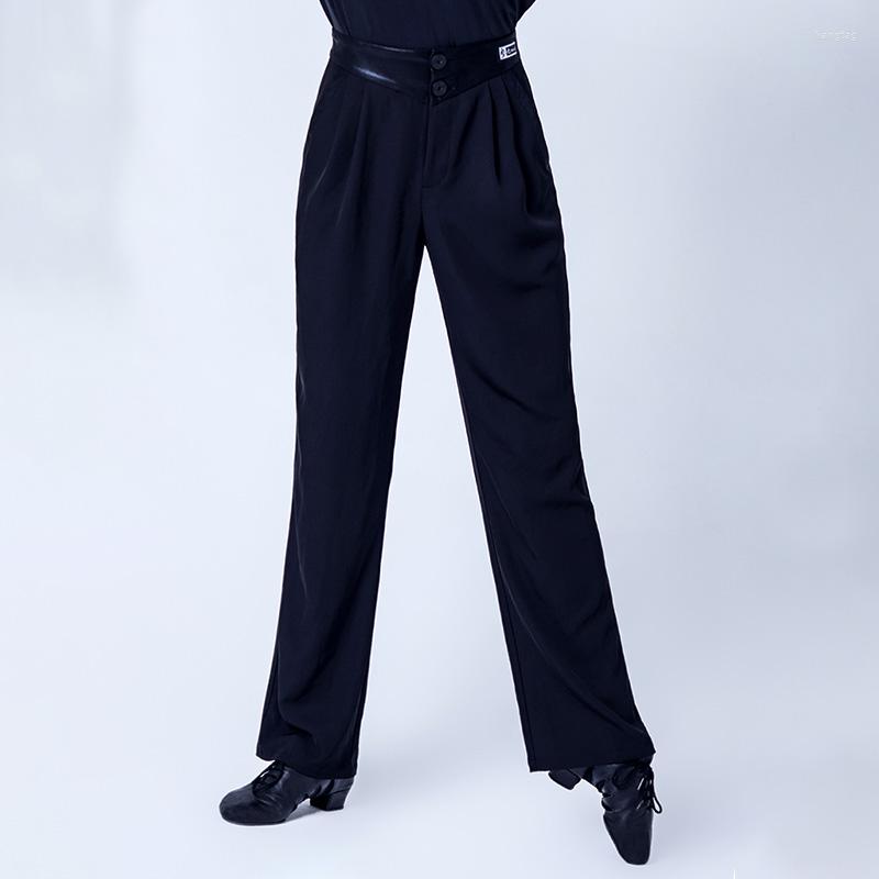 

Stage Wear 2023 Men Latin Dance Pants Chacha Rumba Tango Dress Button Trousers Adult Male Ballroom Performance Costumes DQS12859, Picture shown