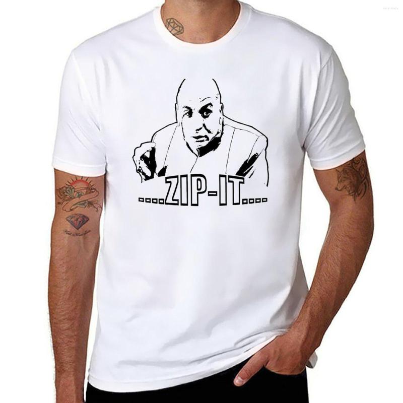 

Men's Tank Tops Austin Powers Dr. Evil Zip It T Shirt T-Shirt Korean Fashion Short Mens Long Sleeve Shirts, Navy