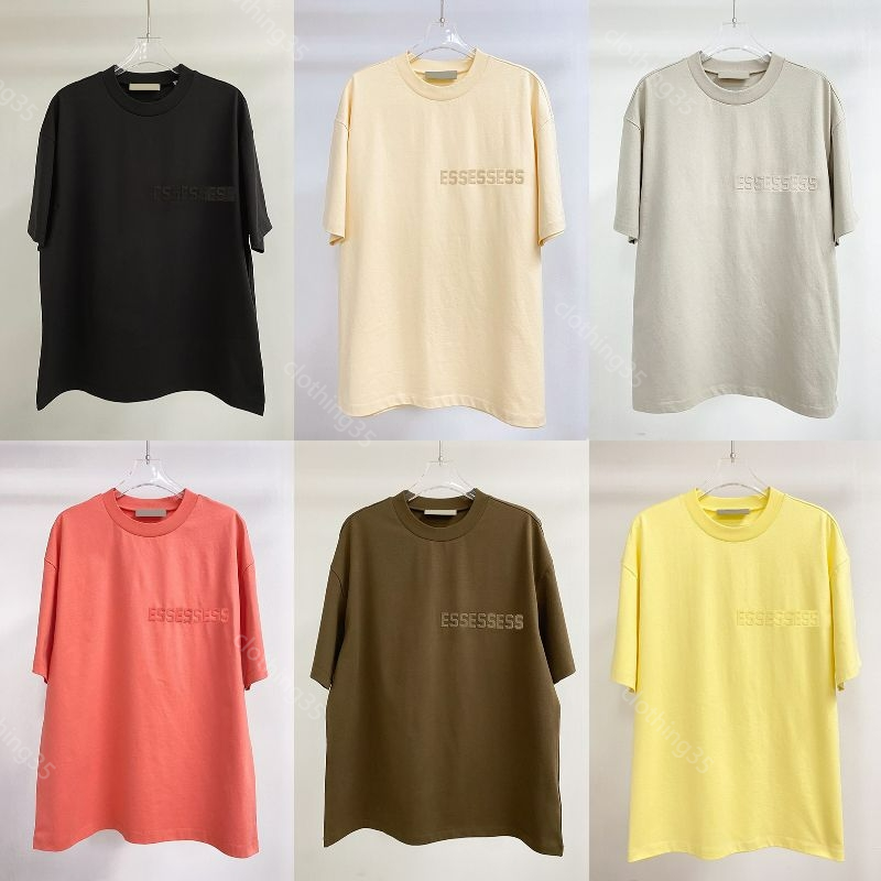 

Luxury Tshirt 2023 ESS designer mens T-Shirts T-shirt chest letter T-shirt short sleeve shirt oversized loose oversized casual T-shirt shirt mens womens black, 30