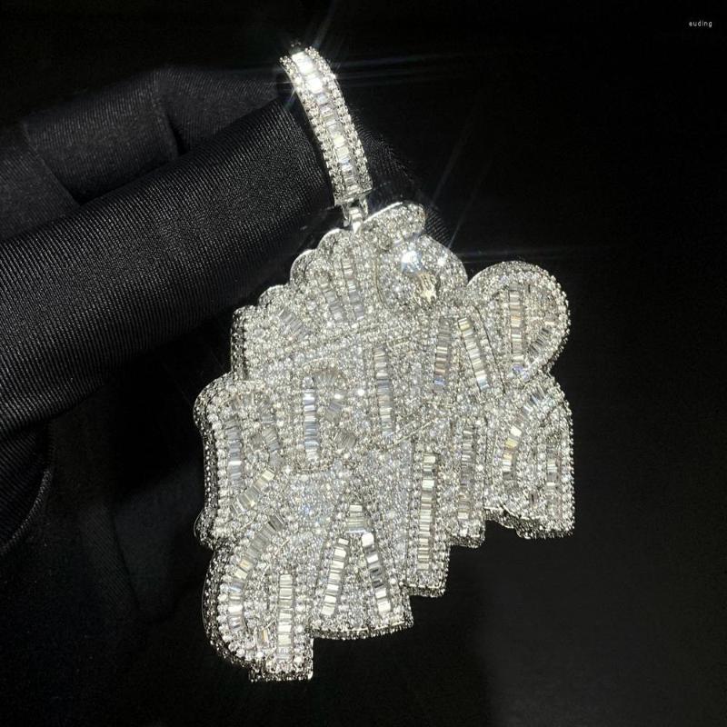 

Chains Gold Plated Bling BREAD GANG Letters Necklace For Men Women Pave 5A CZ Cubic Zirconia Money Bag Pendant Iced Out Hip Hop Jewelry