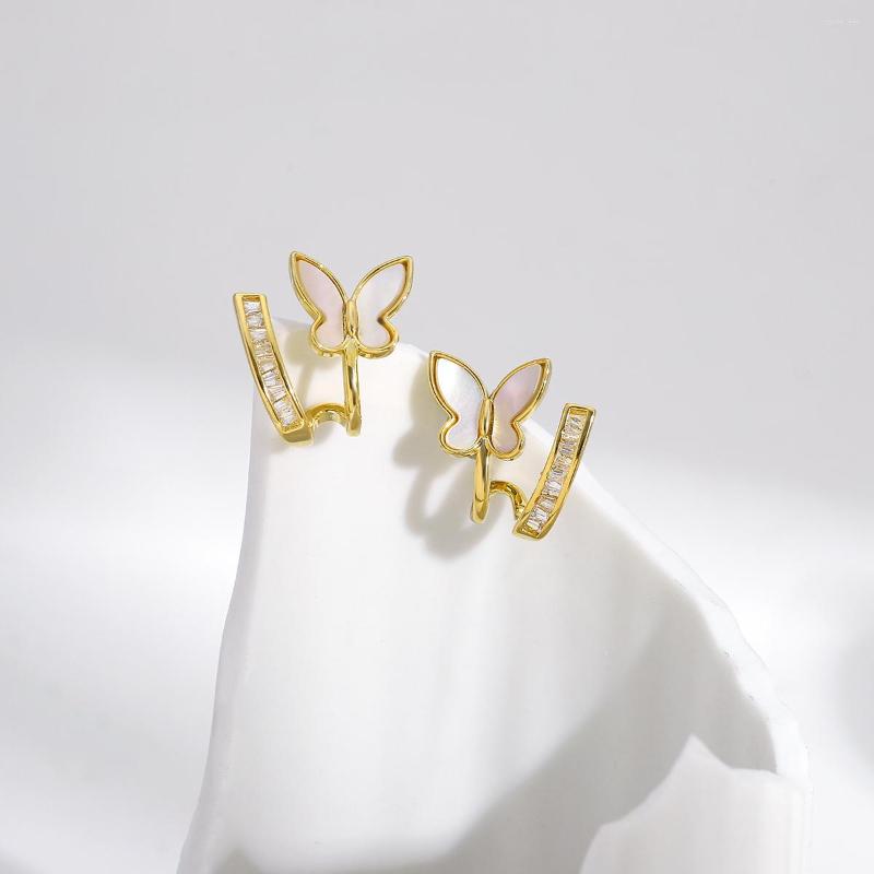 

Stud Earrings Lifefontier Exquisite Zircon Shell Butterfly Earring For Women Korean Crystal Wedding Statement Trendy Jewelry 2023