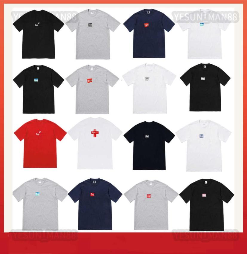 

Designer Luxury supermes Classic T Shirt basic letter printing Womens And Mens Couple supremo Loose Round Neck Top Tee5421043, Orange