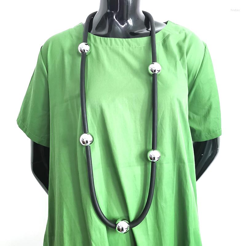 

Pendant Necklaces YD&YDBZ Bead Women Handmade Rubber Jewelry Long Collar Necklace Wholesale Sweater Choker Statement
