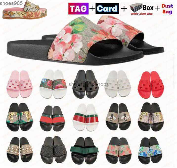

Flat Slippers Designer beach slide sandals men women slipper indoor sandal outdoor shoes Rubber summer slides with box dust bag platform casual Shower flip flops, 03