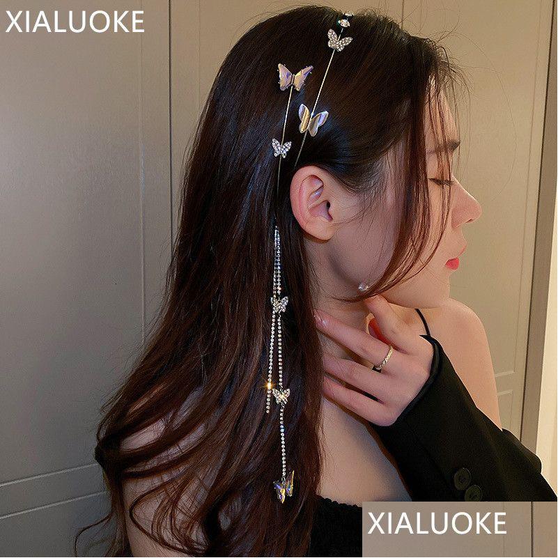 

Hair Jewelry Xialuoke Fashion Mosaic Crystal Geometric Butterfly Hairgrips For Women Elegant Personality Headbands H Dhgarden Dht8I