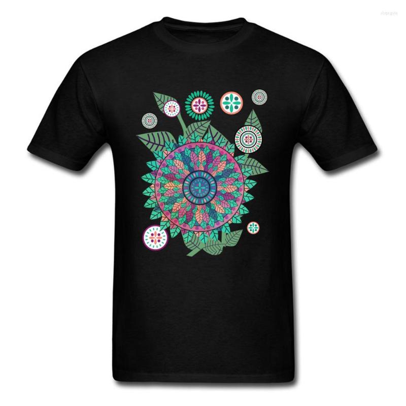 

Men's T Shirts Mandala Garden Shirt Men Summer Tshirt Male Design TShirts Crew Neck Tops Tees Cotton Rife Clothes Black, Notprint