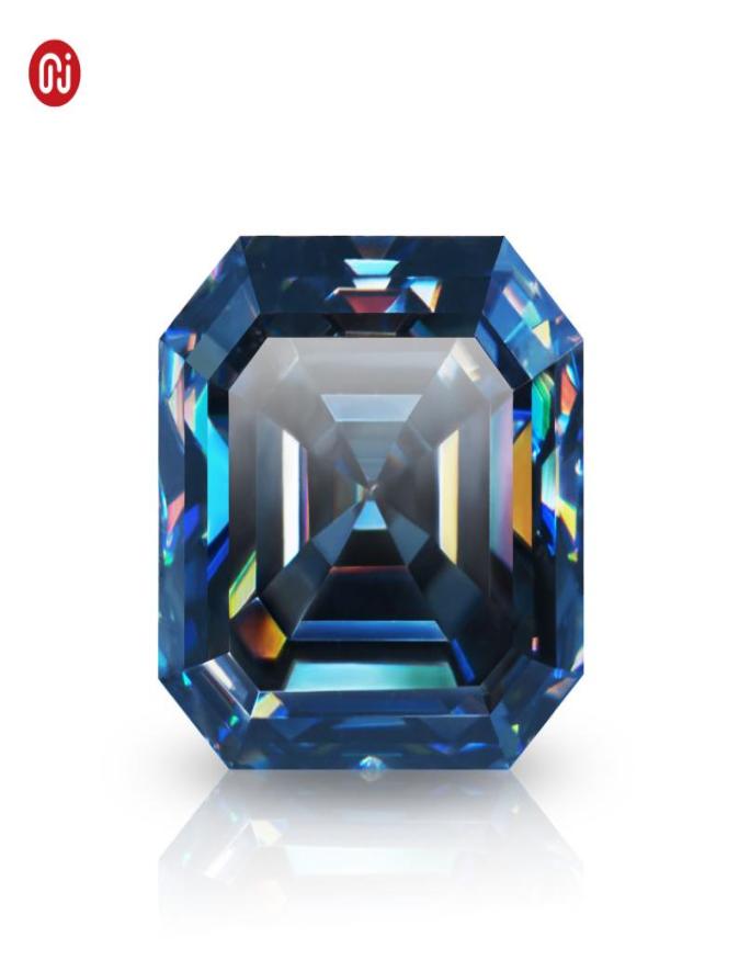 

GIGAJEWE Dark Blue Color Asscher cut VVS1 moissanite diamond 17ct for jewelry making8055565