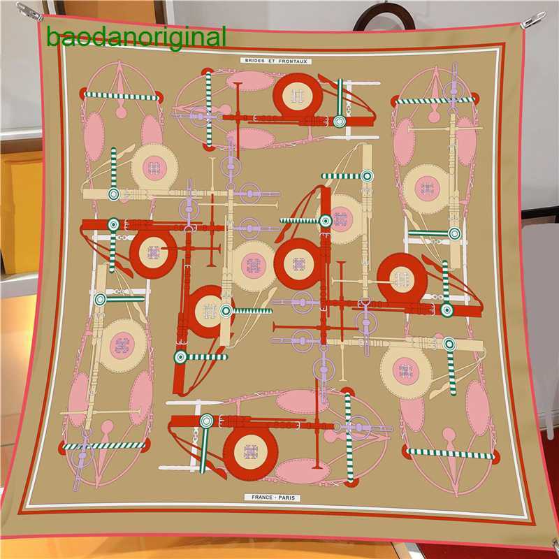 

Hemres Designer Scarves 2023 Springsummer New Geometric Square Women's Ribbon Accessories Binding Bag Neckband Printed Hair Band Simulation Silk Scarf DATN