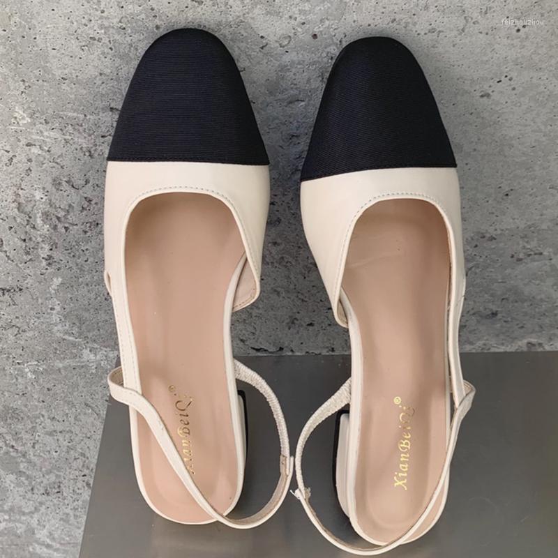 

Sandals Fashion Elegant Women Flat Shallow Female Casual Outdoor Slides Slingback Mixed Colors Ladies Flats With Shoes Mules, Beige