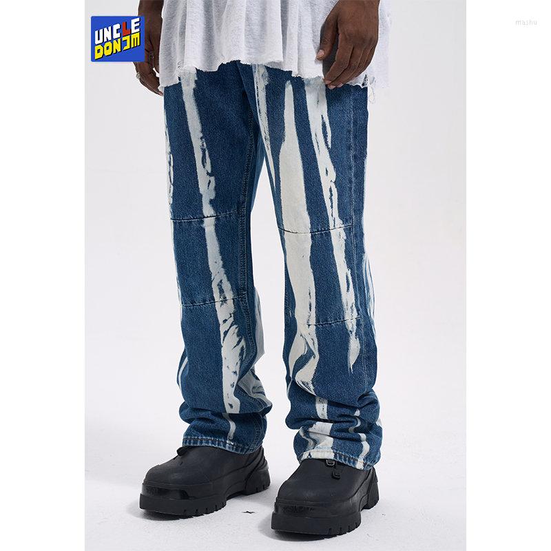 

Men's Jeans Blue Washed Vintage Y2k Hombre Hip Hop Baggy Streetwear Men Cargo Clothing Wide Leg