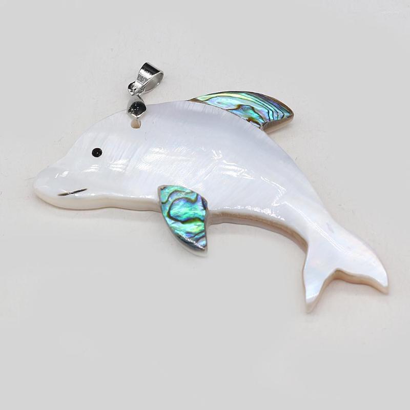 

Charms Natural Mother-of-pearl Shell Pendants Reiki Heal Cute Dolphin For Jewelry Making DIY Earring Necklace Accessories