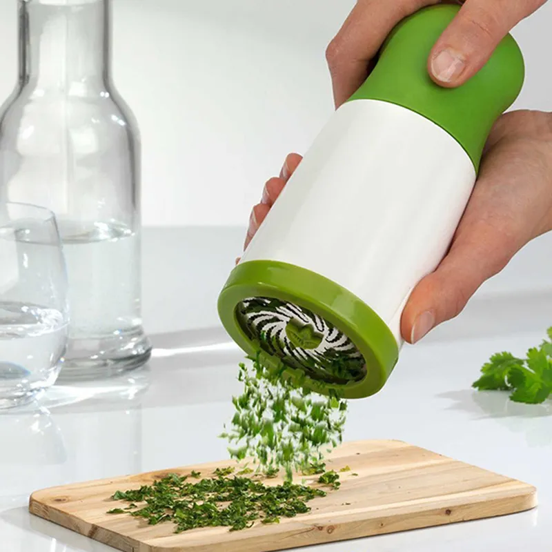 

Manual Herb Grinder Spice Mill Parsley Shredder Chopper Vegetable Cutter Coriander Mincer Chili and Cilantro Kitchen