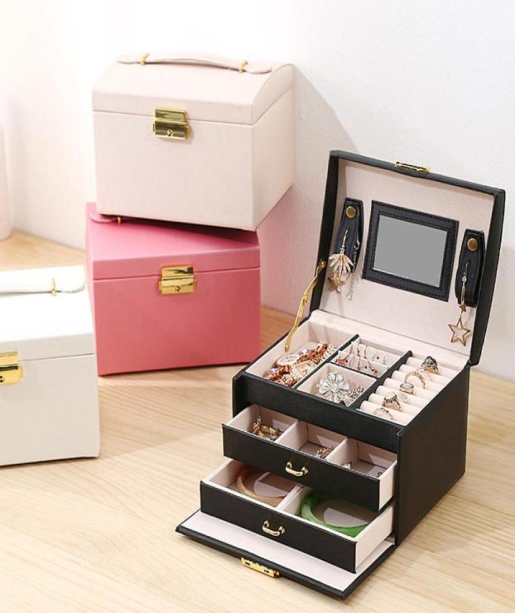 

Jewelry Pouches Bags Box Exquisite Portable PU Leather Organizer For Earrings Bracelets2169251