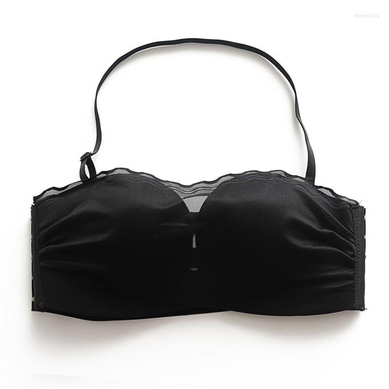 

Bras No Shoulder Straps Underwear Female Anti-skid Gathering On The Support Sexy Small Bra Anti-walkout Wrap Chest Wipe Type, Flesh