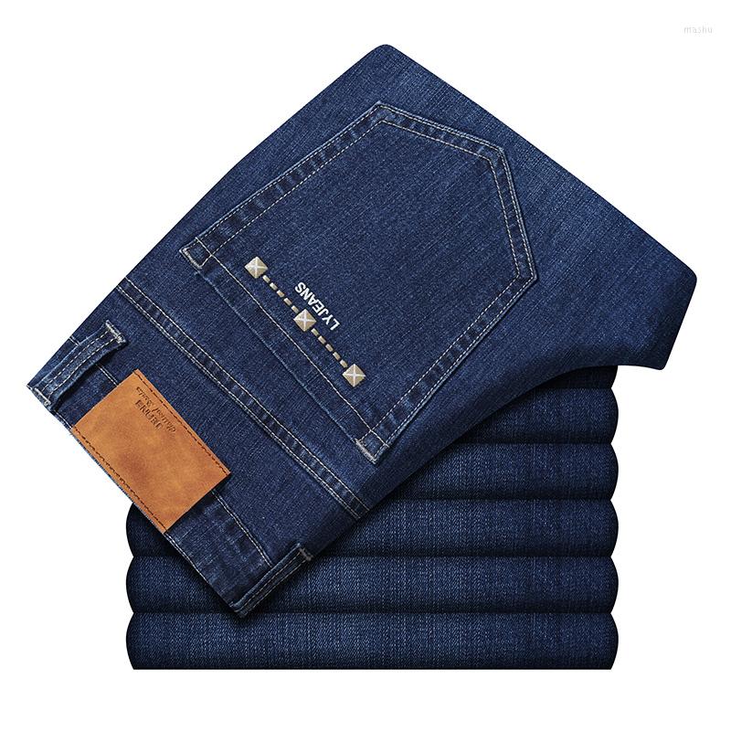 

Men's Jeans 2023 Y2K Vintage Clothes Men's Baggy Pants Vetement Homme Mens Luxury Denim Black Blue Colors Plus Size 44 46
