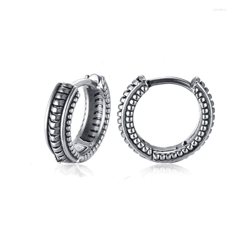 

Hoop Earrings 2023 Viking Small Huggie For Women Men Punk Titanium Stainless Steel Vintage Gothic Rock Retro Jewelry Party Gift