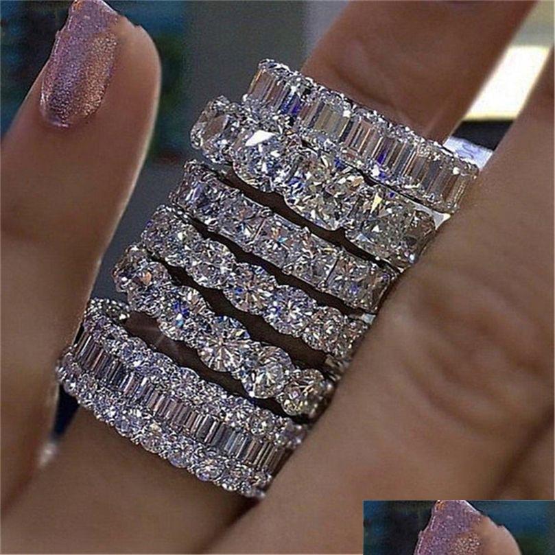 

Rings Wholesale Band Promise Ring 925 Sterling Sier Diamond Cz Engagement For Women Men Finger Party Jewelry 220728 Drop Deli Dhvhw