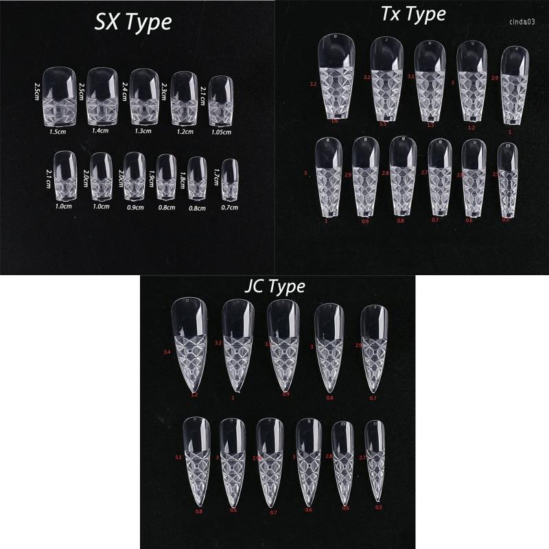 

False Nails Glass Nail Tips Full Cover Square Trapezoid Stiletto Fake Drop, Pointed