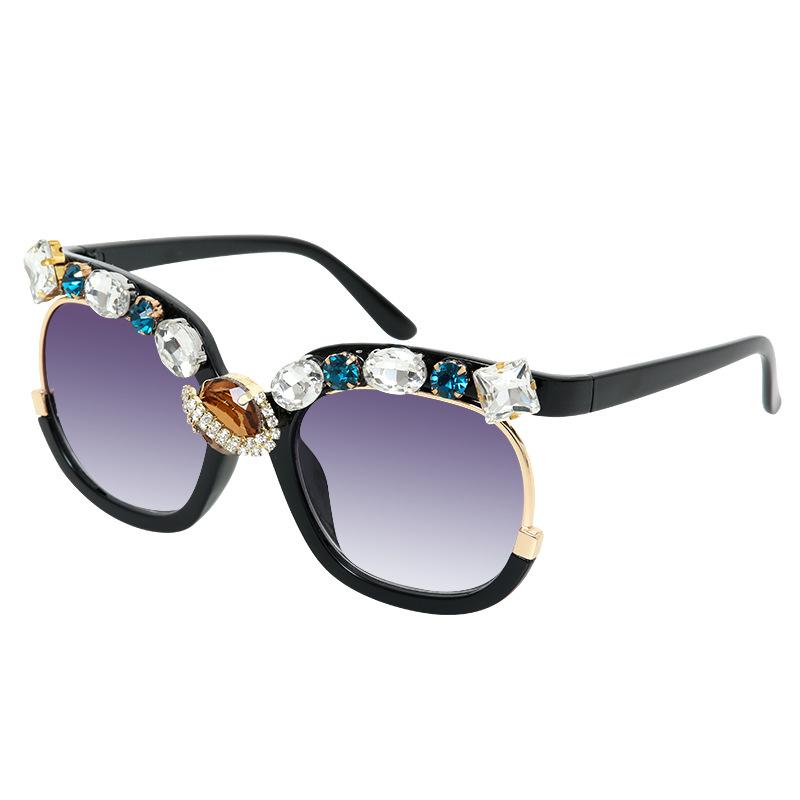 

Sunglasses Luxury Crystal Square Big Steam Punk Women Diamond Sun Glasses Ladies Mirror Brand Unisex Eyeglasses Oculos GafasSunglasses