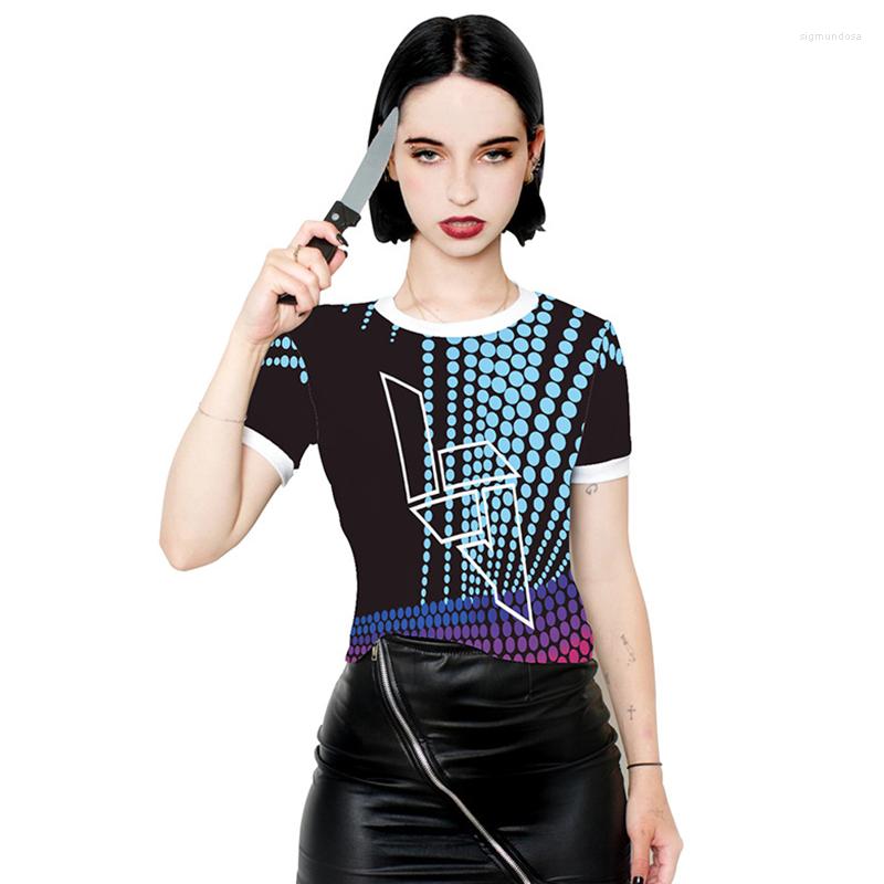 

Active Shirts Summer Sport T-shirt Women Short Sleeves Yoga 3D Print Quick Dry Gym Fitness Running Shirt Girls Crop Tops Workout Blouse, Cx-xdx1 001