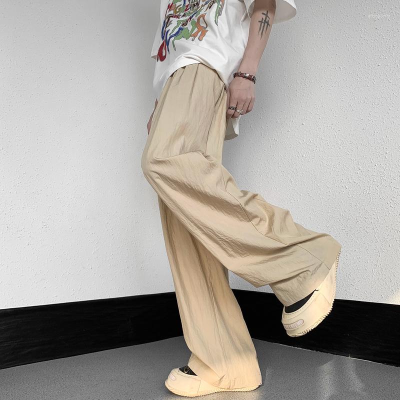 

Men's Pants 2023 Summer Japanese Style Baggy Slim Mens Tall Light Thin Ice Silk Casual Pant Male Harajuku Trend Trousers, Black