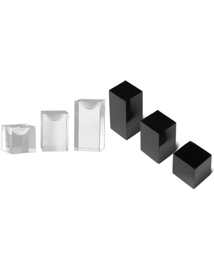 

Jewelry Pouches Bags Solid Acrylic Finger Ring Display Slot Stand Holder Jewellery Showcase Countertop7541151