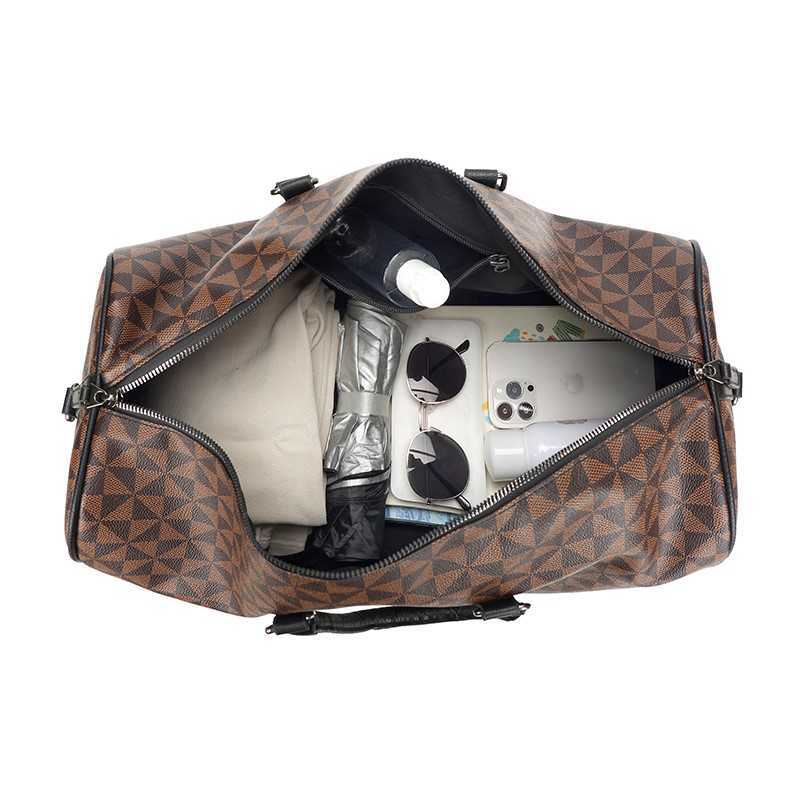 

Duffel Bags Luxury Brand Travel Men Leisure Fitness for Women Capacity Suitcases Handbags Hand Luggage Duffle 230424, Auburn