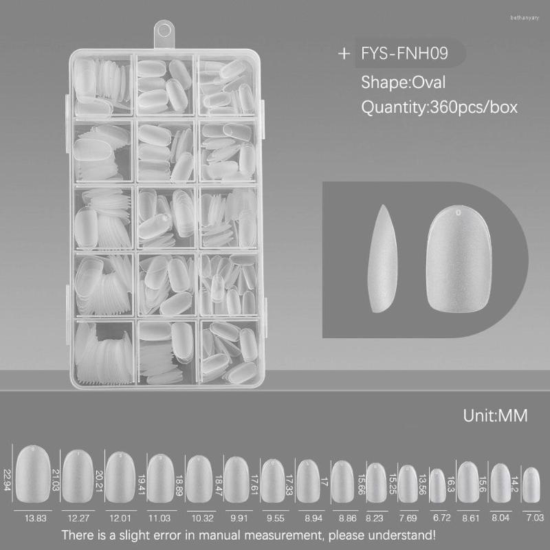 

False Nails 360pcs/box Ultra-thin Matte Almond Square Coffin Squoval Fake Press On Gel Nail Tips American, Fys-fnh11