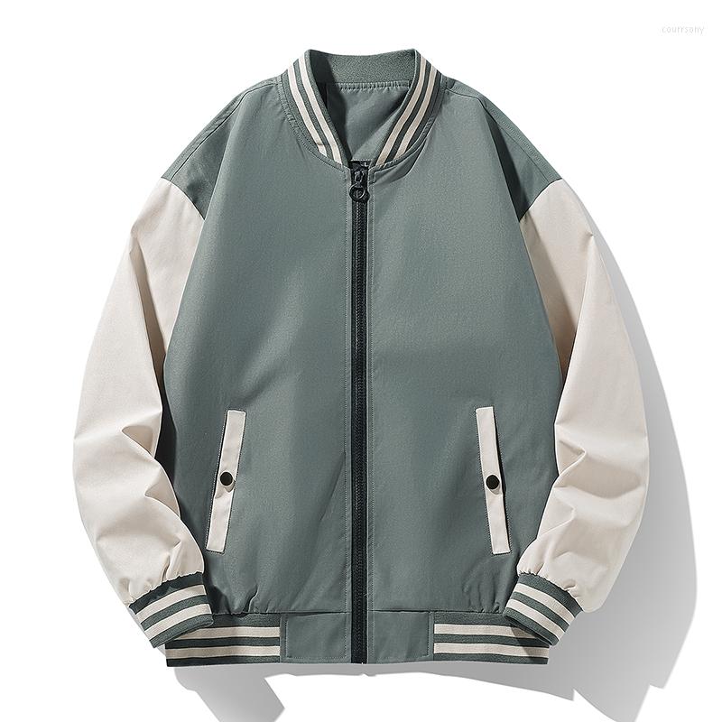 

Men's Jackets 2023 Jacket Men Breathable Outwear Male Patchwork Color Comfortable Casual Clothing Plus Size 5XL, Beige