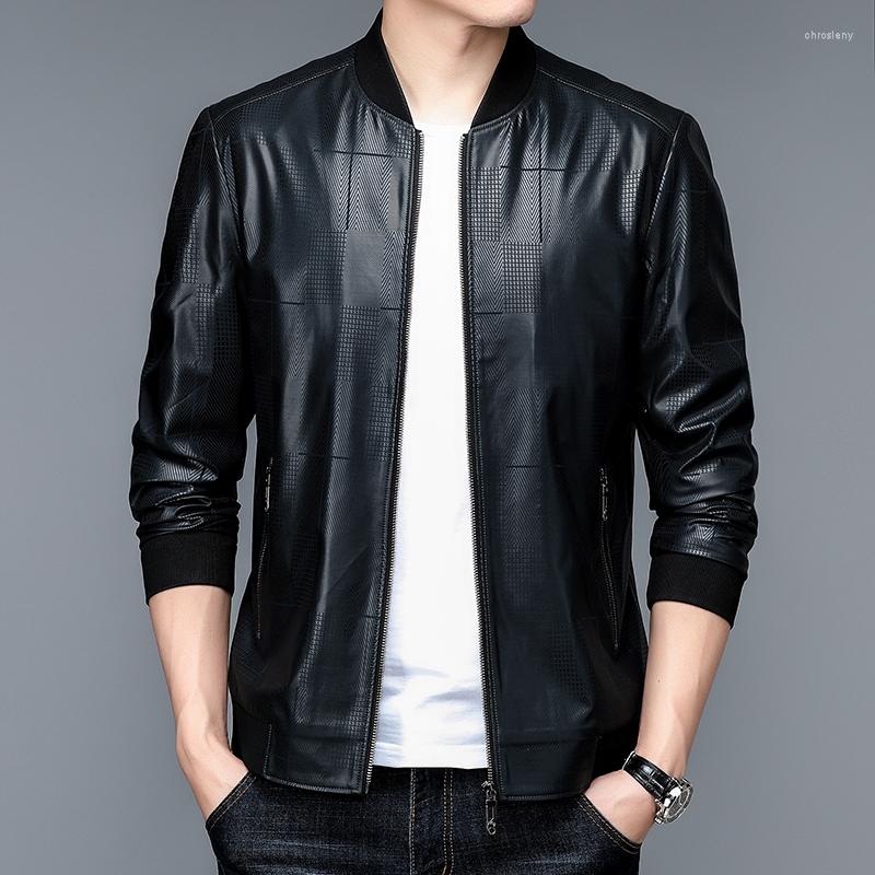 

Men's Jackets MLSHP Baseball Collar Men's High Quality Spring Autumn Sport Casual Zipper Male Coats Fashion Slim Man Outerwear 3XL, Black