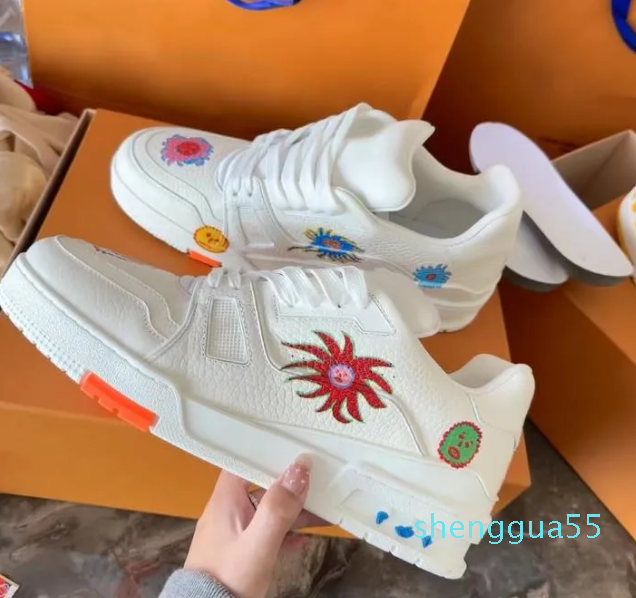 

causal Shoe Skateboard Letter Lace Sneaker Spring Summer Show Casual Couple Sports Size 35-46, Color1