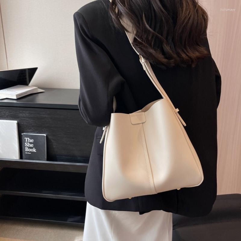 

Cosmetic Bags PU Leather Bucket Shoulder Bag Casual Crossbody For Women Vintage Multi-function Handbags Messenger, Beige