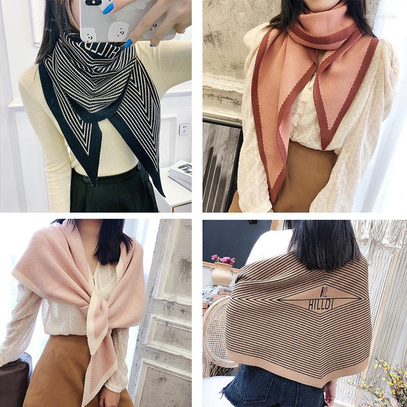 

Scarves 2023 Women's Scarf Diamond Triangle Fashion Small Fragrance Autumn And Winter Warm Shawl Cashmere Harajuku
