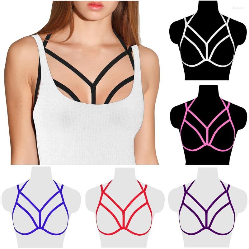 

Garters Harness For Women Belt Top Bondage Cage Bra Punk Accessories Sexy Lingerie Cosplay Dance Festival Wear Costume Decorate, White