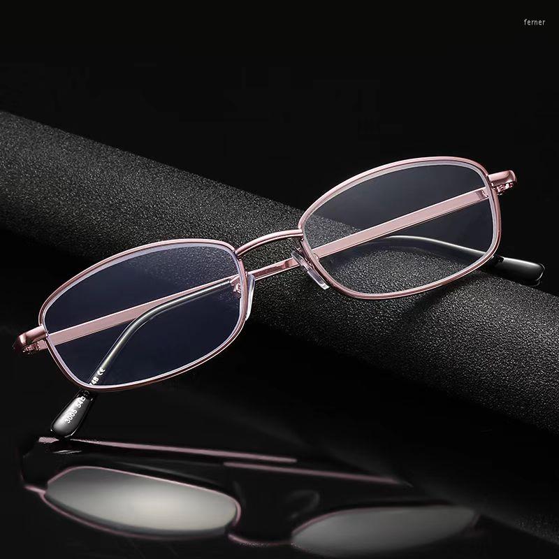 

Sunglasses Women Pink Elegant Presbyopic Glasses Metal Full Frame Blue Light Proof High Definition