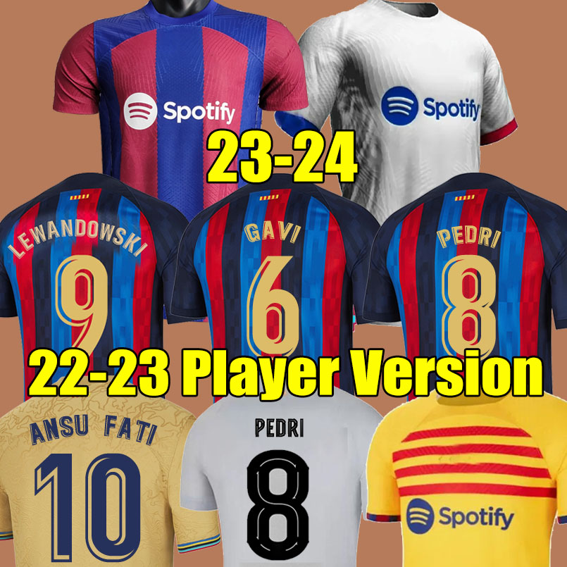 

Player version LEWANDOWSKI soccer jerseys 22 23 24 ANSU FATI BARCELONAS PEDRI GAVI FERRAN RAPHINHA 2023 2024 F. DE JONG DEMBELE Camisetas football shirt, Player version 22-23 home