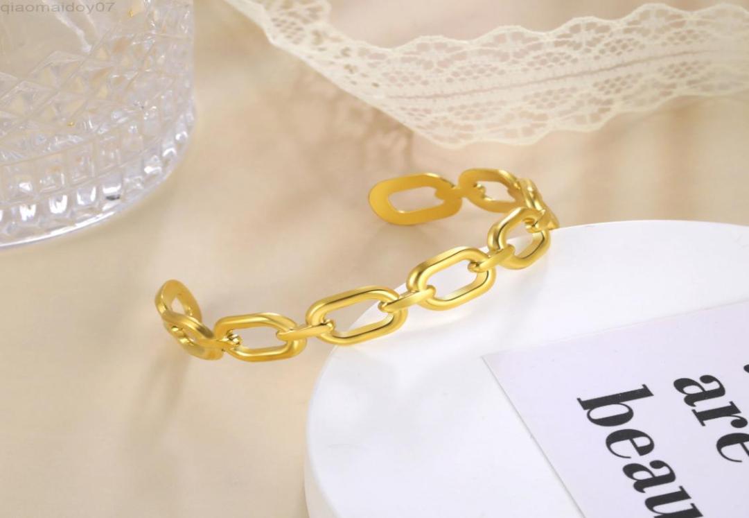 

Skyrim 2022 Punk Geometric Cuff Bracelet On Hand Women Luxury Stainless Steel Adjustable Open Gold Color Bracelet Jewelry Gift L221330796