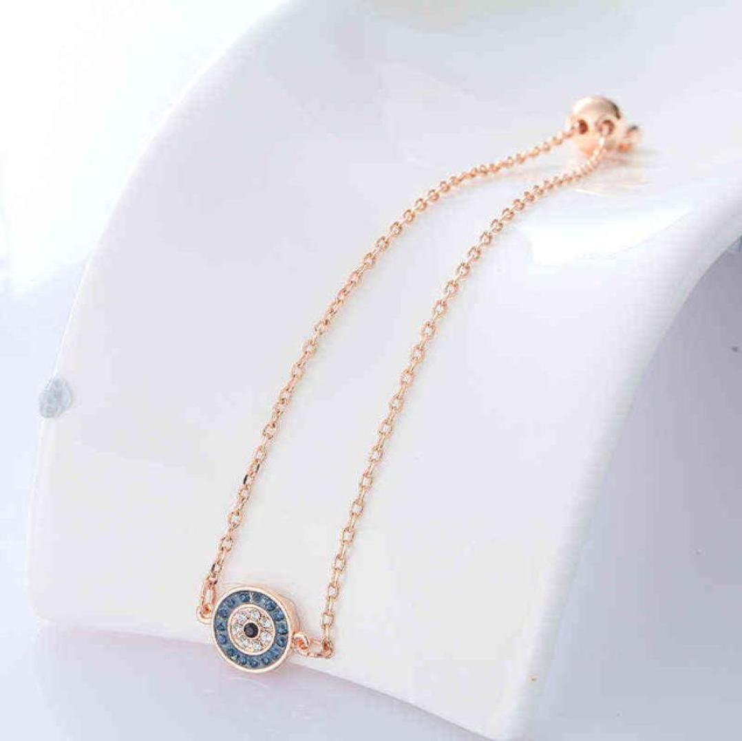 

Swarcrystal Element Devil039s Eye Bracelet Female Round Bohemian Alloy Diamond Set Gift Tide2193122