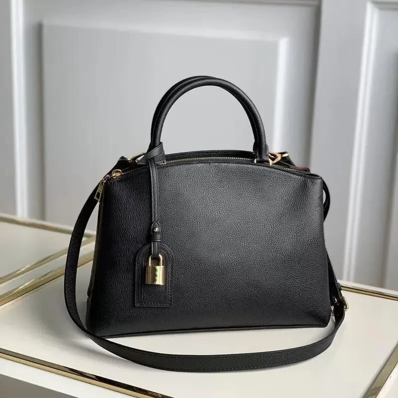 

2023 Top Quality Genuine Leather Bags Women Embossing Handbags Shoulder Messenger Bags PETIT PALAIS Tote GRAND PALAIS Satchel, Empreinte black flower