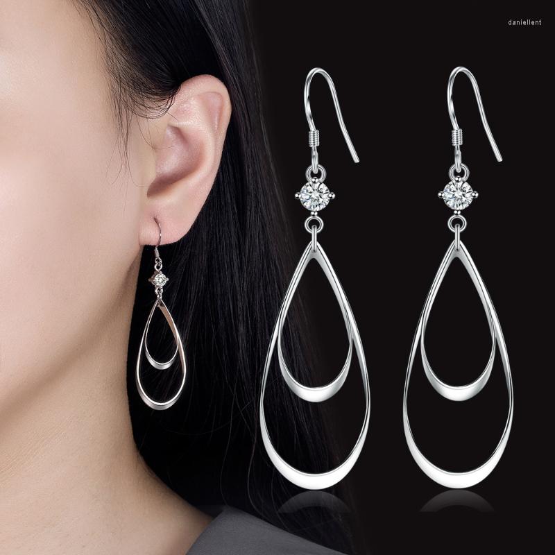

Dangle Earrings 1 Pair For Women 2023 Trending Elegant Hollow Water Droplet Double Layer Simple Fashion Jewelry