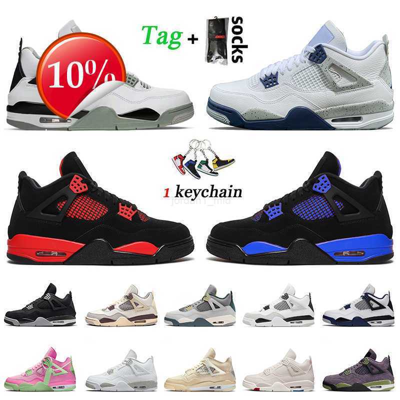 

2023 top og2022 Women Mens 4 Jumpman 4s Basketball Shoes Craft Seafoam Midnight Navy Blue Red Thunder Canvas Military Black Cat Sail Trainers Sneakers, B47 seafoam 36-47