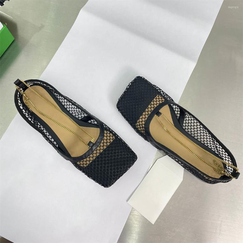 

Sandals 2023 Summer Fashion Square Toe Women Shoes Concise Metal Decor Genuine Leather Apatos De Mujer Size 34-41, Picture shown