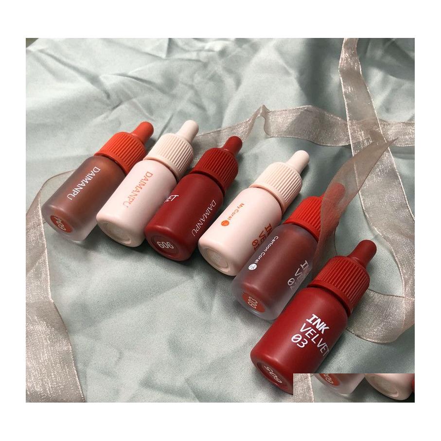 

Lip Gloss 2023 6 Color Matte Dyeing Moisturizer Liquid Lipstick Waterproof Long Lasting Red Tint Korean Makeup Cosmetic Drop Deliver Dh6Cz, 603