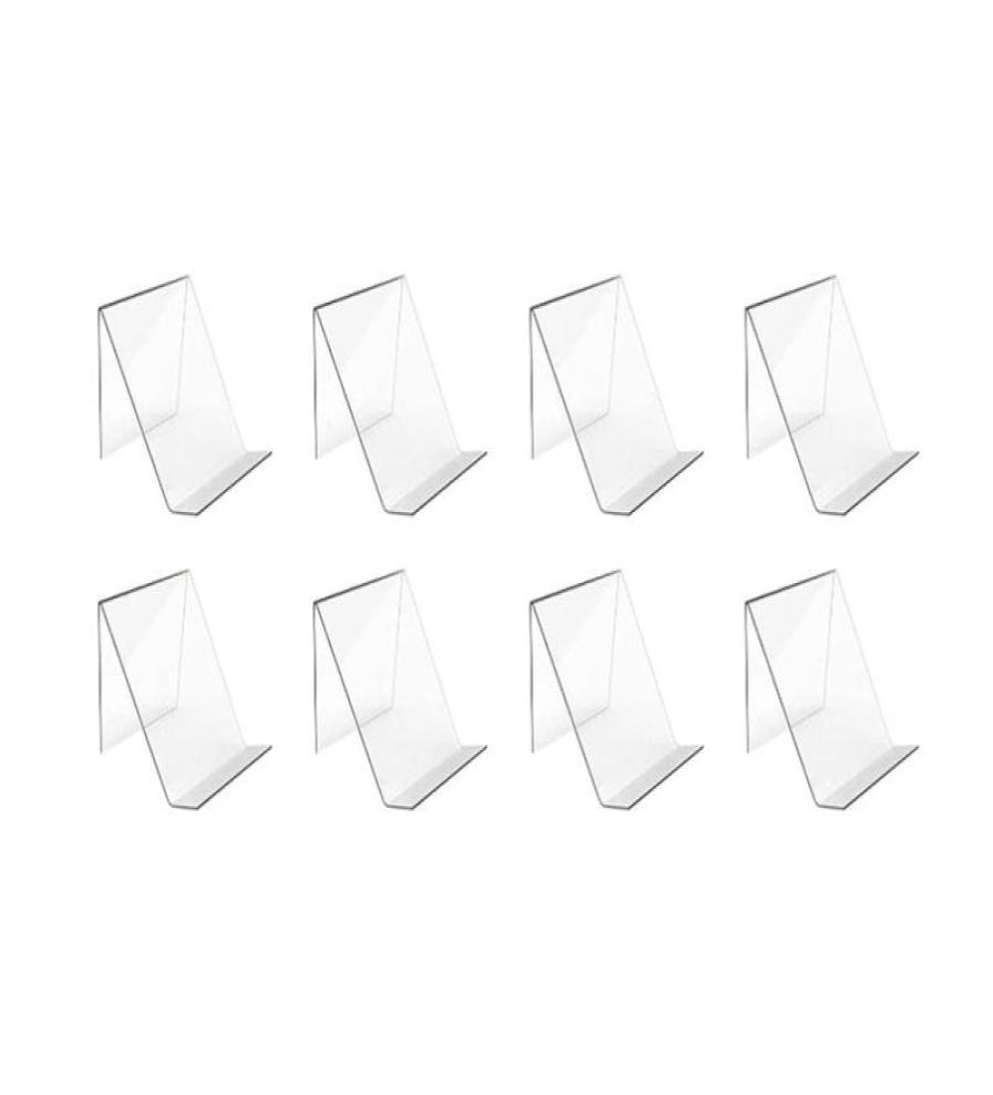 

Jewelry Pouches Bags 8 PCS Acrylic Book Stand Bookends Decorative Clear Tablet Holder Display Easel For Displaying Pictures Artwo1967645