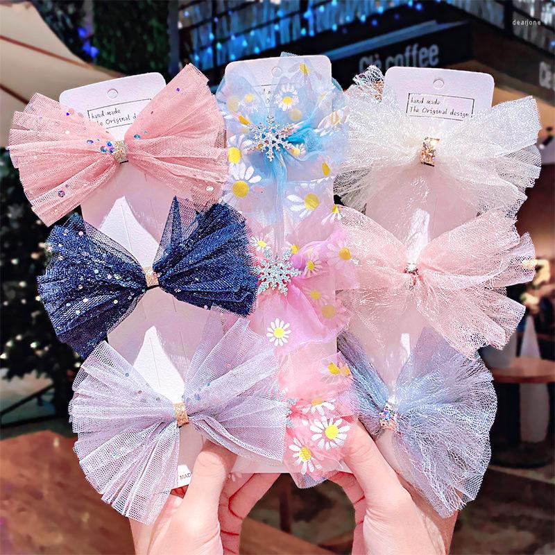 

Hair Accessories 3pc/lot Children Bow Hairpin Colorful Clips For Kids Princess Headdress Ornament Barrettes Girls, C18